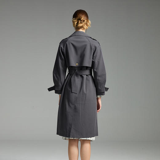 VIVIAN LIU薇薇安刘TD2443120初秋女装新款双排扣收腰长款风衣 商品图1