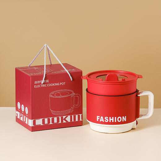【双耳小煮锅，精美礼盒，安全功率】折叠电煮锅 多功能一体电蒸锅 小电锅火锅 学生宿舍泡面锅礼品锅-QQ 商品图7