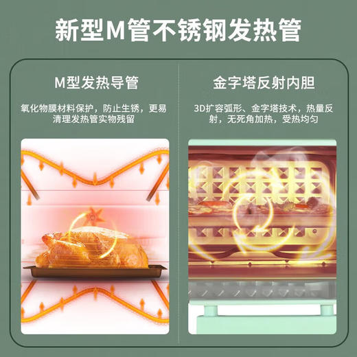 联创DF-OV310M电烤箱12L绿色 商品图3