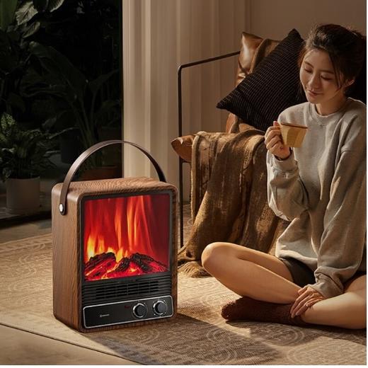 艾美特(AIRMATE)（510229）5D仿真炭火壁炉暖风机室内加热器取暖器HT15-K2 商品图1