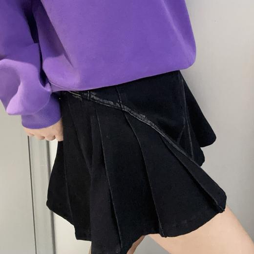 Z2双扣复古擦色百褶牛仔裙40828 秋季 243130250321 商品图2