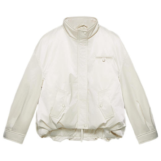 SELFWHO白鸭绒双头拉链羽绒服外套女2024冬宽松保暖防风飞行夹克 商品图4