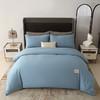 红豆/HONGDOU | 全棉素色双拼四件套-慢时光（蓝）200*230cm HD-T240306 商品缩略图1