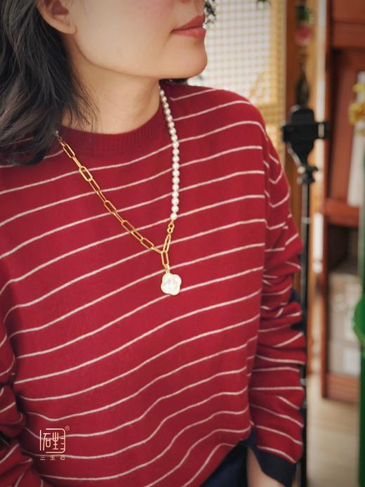 天然巴洛克珍珠O字金属多用项链 商品图13