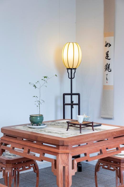 红桥红  家具严选  缅甸花梨（大果紫檀）【石面 78 仿故宫文竹 方桌五件套】 商品图4