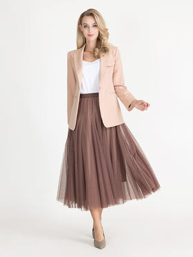 LIZZY 早秋 经典老钱风优雅知性气质OL范简约通勤修身西装外套+小脚长裤7866