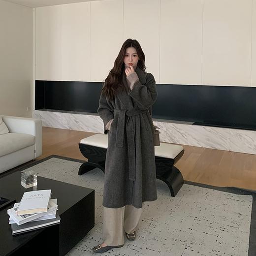 金蘑菇菇 "黑标骆驼大衣"/ 15%驼绒绒+85%羊毛. 加厚双面呢大衣 商品图4