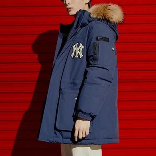 优选丨【双节特惠：奥莱仓直发】MLB秋冬男女情侣短款羽绒服/纯色徽标毛领连帽羽绒服 时尚百搭 防风保暖 商品图7