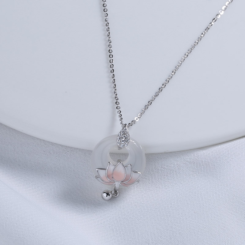 【宏艺珠宝】翠影红妆·银s925项链