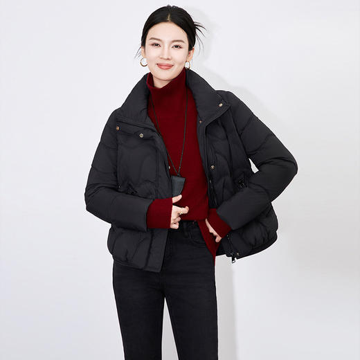 【高货wl】全新升级【铂金会员441/天猫599/差价158】(33650) 洛诗琳新款时尚通勤休闲洋气高领加厚短款羽绒服外套女冬 商品图2