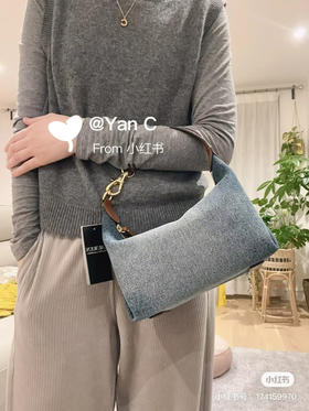 威海代工厂客供 我们抖店卖269元！！！RL小马经典单宁牛仔蓝手提包腋下包 斜挎包 26*13*12cm