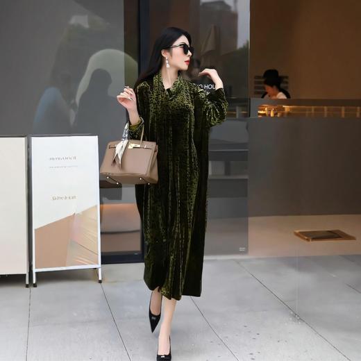 丁摩 秋季新款大码复古贵夫人气质豹纹妈妈装连衣裙宽松显瘦时尚长裙女4ZF-75335 商品图2