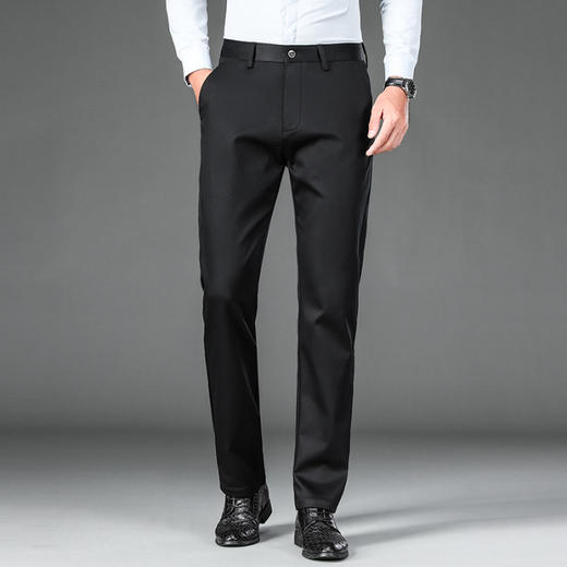 【冬装新品】男士加绒休闲裤冬季弹力宽松直筒长裤2024秋冬款加厚商务西装裤子！ 商品图4