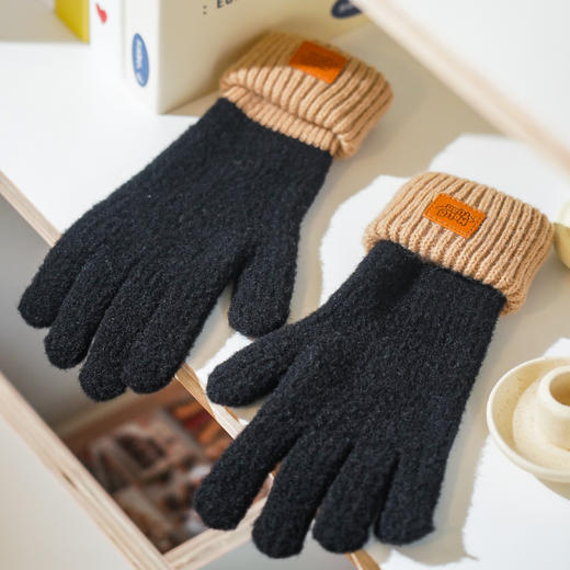 秋冬系列袋鼠团团拼色手套 商品图3