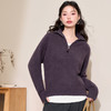 西遇短款立领半拉链毛衣女冬季新款简约设计感百搭针织衫D0043996 商品缩略图3