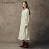 Famecoco范可儿中式小立领棉质加厚高腰长裙复古文艺打底连衣裙FAC8FA009 商品缩略图2