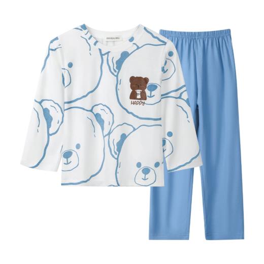 J1-儿童睡衣家居服套装春秋纯棉长袖男童中大童空调服女童家居服睡衣  童心天真+童趣天真【青春系列】 商品图7