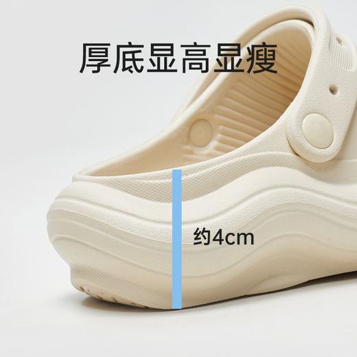 【随意搭都有型，厚底两穿洞洞鞋】优调新款包头洞洞鞋，变EVA材质轻盈舒适，不易脏冲洗方便，厚底增高情侣外穿防滑休闲沙滩鞋半拖鞋QQ 商品图3