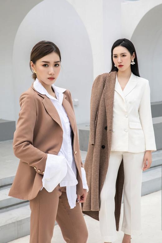 ESTELLICA 经典一字扣西装九分裤套装 14357 商品图2