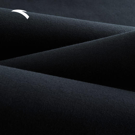 安踏（ANTA）针织运动长裤男秋冬新款加绒直筒黑色休闲运动裤子152447315N 商品图3