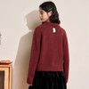 西遇短款立领半拉链毛衣女冬季新款简约设计感百搭针织衫D0043996 商品缩略图4