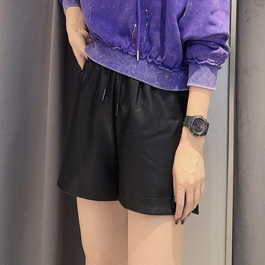 N橡筋腰头基础皮短裤41025（黑） 冬季 144030150321 商品图1