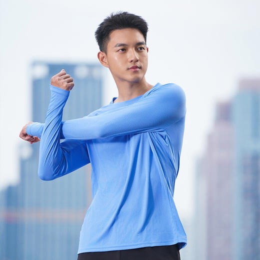 多威款长袖T恤男圆领衫健身跑步运动服2342359 商品图2