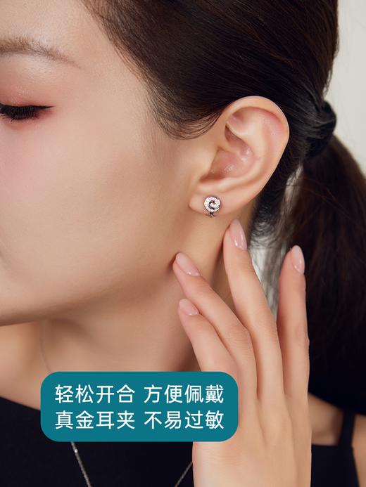 【天猫同款】18k金两戴款钻石珍珠耳夹  旋涡 商品图3