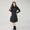 奢姿2024年冬季新款大码女装减龄格纹拼接连衣裙胖妹妹时尚裙子 商品缩略图4