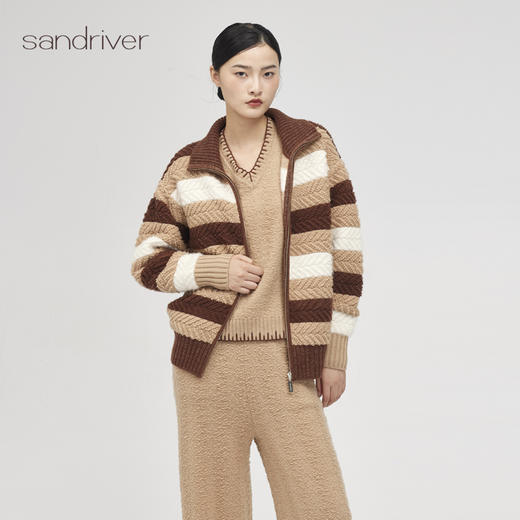 西藏羊绒双开拉链开衫SJF96W315N 商品图3