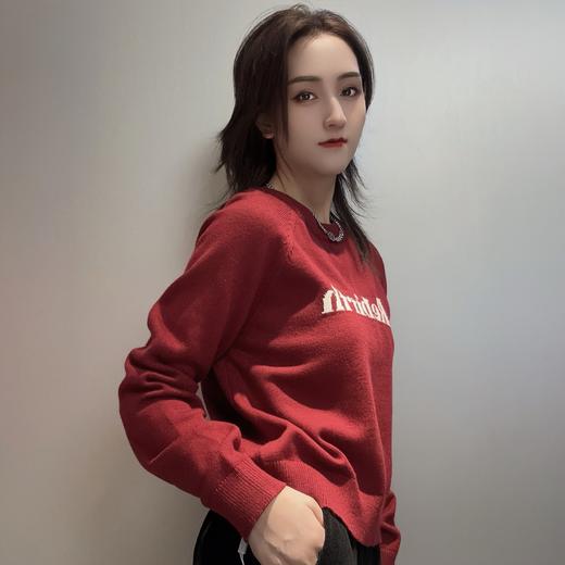 Z2圆领撞色小字母毛织上衣40930（红） 冬季 244010530321 商品图2