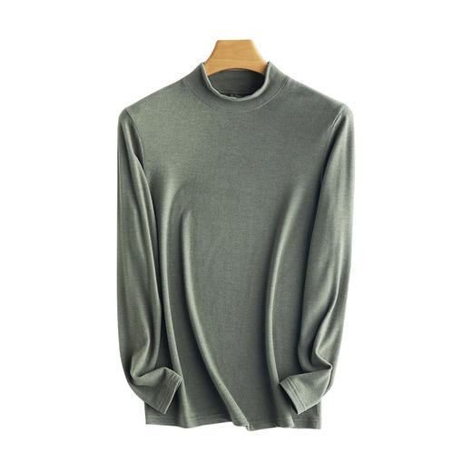 【限时秒】weyo秋冬男士修身珠花德绒半高领保暖打底衫B1632 商品图4