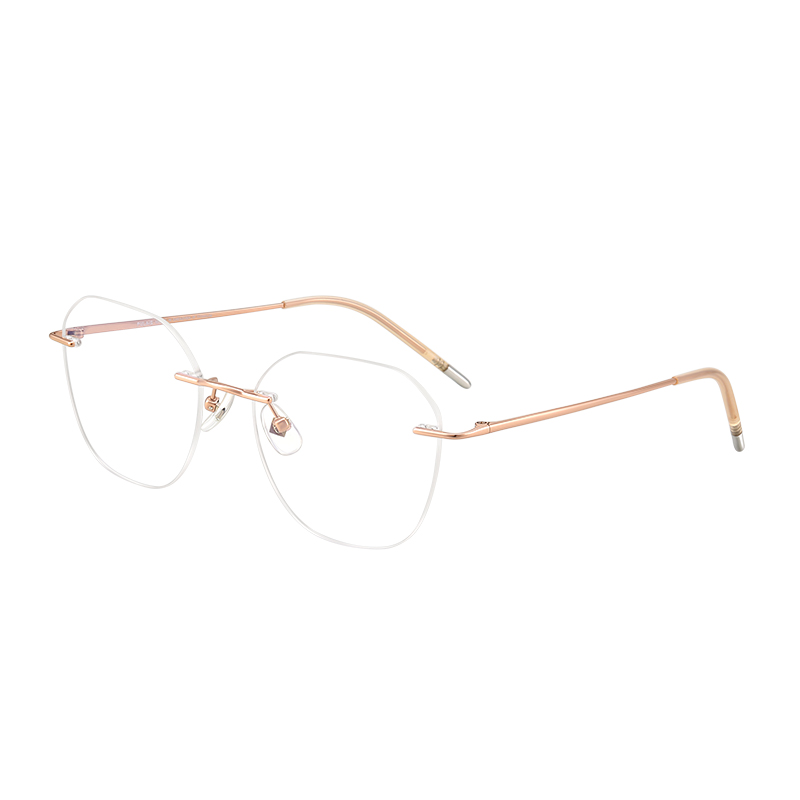 普莱斯光学镜框PTG24053A 气质无框 轻盈β钛 男女同款 四色可选