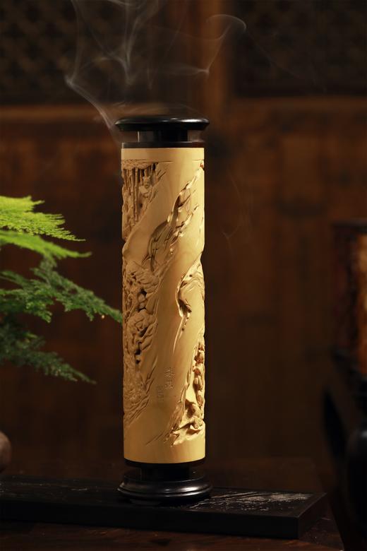 兰亭雅集°黄杨木雕香筒 商品图6