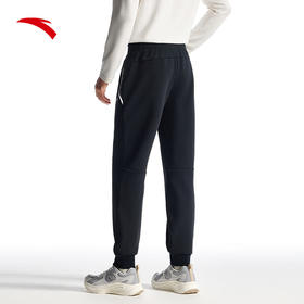 安踏运动卫裤男冬季新款加绒保暖黑色运动长裤束脚裤子152447330N