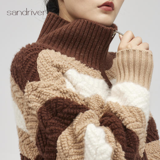 西藏羊绒双开拉链开衫SJF96W315N 商品图1