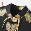 SAINTJOY/上久楷 女式宋锦马甲 中式上衣 中国风 复古 黑金蝴蝶 黑金绿 CY1044207005 商品缩略图8