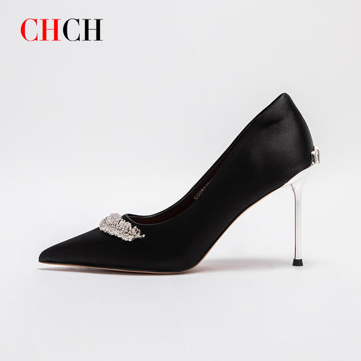 2024秋冬新品CHCH平衡鞋真丝面料细跟时尚高跟鞋女鞋CO2B5394 商品图1