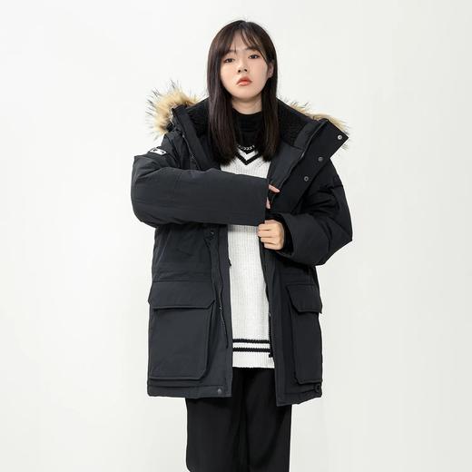 优选丨【双节特惠：奥莱仓直发】MLB秋冬男女情侣短款羽绒服/纯色徽标毛领连帽羽绒服 时尚百搭 防风保暖 商品图5