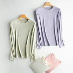 【限时秒】weyo秋冬女士修身珠花德绒圆领半高领保暖打底衫A1632、A1633