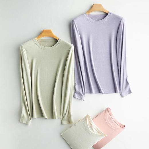 【限时秒】weyo秋冬女士修身珠花德绒圆领半高领保暖打底衫A1632、A1633 商品图0