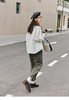 【内购会】紫涵高腰哈伦直筒裤女简约复古宽松显瘦纯色休闲长裤子 商品缩略图0