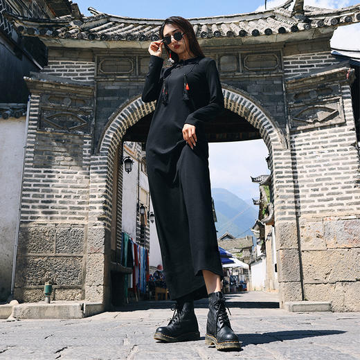 太平盘扣纯色连衣裙 | 黑色百搭经典 红色亮色显白 | 现货加急发 商品图5