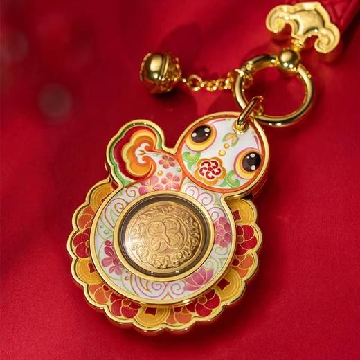 【蛇年新品现货】多宝蛇·平安符 纯金挂件 车挂 包挂 商品图1