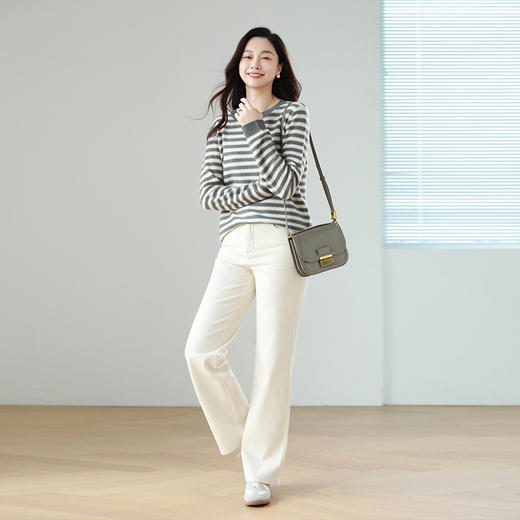 火桐hooton 四面弹天花板 莱赛尔米白加绒牛仔裤991/992 商品图1