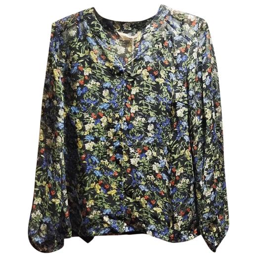 VIVIAN LIU R2423003春女装新款V领印花配内搭吊带长袖上衣 商品图4