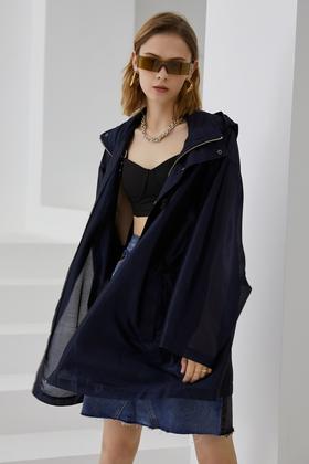 DAMO WANG/王大墨 休闲宽松版型拉链连帽外套 14302