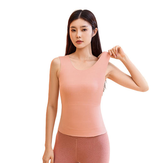 【超值两件装，男女款保暖背心】秋冬新款 男女羊绒蚕丝保暖背心 7A抗菌 修身羊绒发热无痕圆领保暖马甲 商品图4