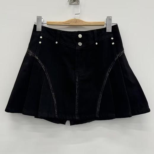 Z2双扣复古擦色百褶牛仔裙40828 秋季 243130250321 商品图4