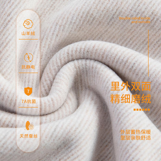 【超值两件装，男女款保暖背心】秋冬新款 男女羊绒蚕丝保暖背心 7A抗菌 修身羊绒发热无痕圆领保暖马甲 商品图1